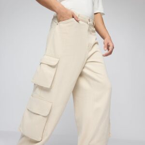 Ecru Outlaw Men's Wide Leg Cargo Jeans