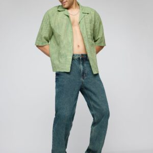 Aqua Teal Men's Relaxed Fit Jeans