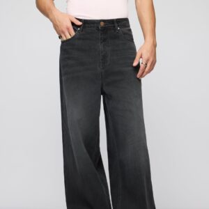 Phantom Black Faded Men's Wide Leg Jeans