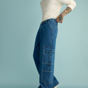 Ucla Blue Men's Cargo Jeans