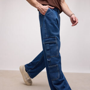 Indigo Blue Men's Cargo Jeans