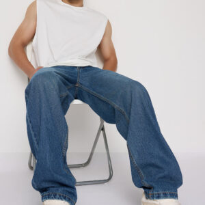 Misty Indigo Tinted Baggy Jeans