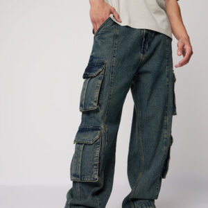 Rugged Ocean Blue Men's Baggy Cargo