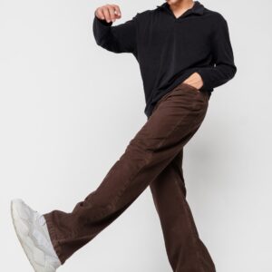 Dark Brown Straight Men's Jeans