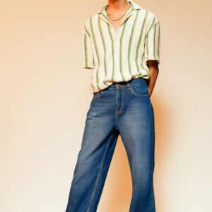 Mid Blue Men's Wide Jeans