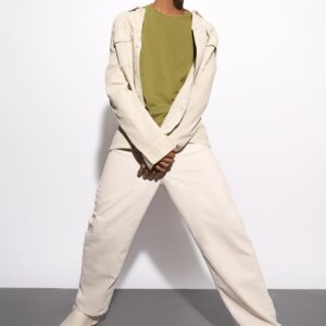 Men's Straight Ecru Jeans